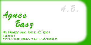 agnes basz business card